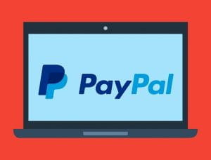 PayPal-logoet ses p? en sk?rm p? laptop.